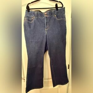 Lane Bryant Straight Leg Tighter Tummy Technology Dark Blue Jeans